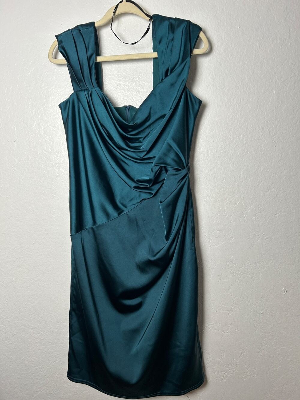 Tadashi Shoji Teal Cocktail Evening Dress Knee Length Size 14